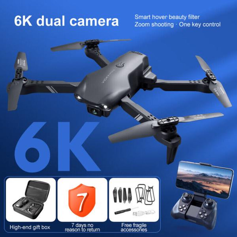 4DRC V13 Remote Control Drone 6K High-Definition Dual Camera Wifi FPV Foldable Quadcopter Camera Drone, 2 Batteries, Logistics Randomly Sent by UPS, USPS, FEDEX