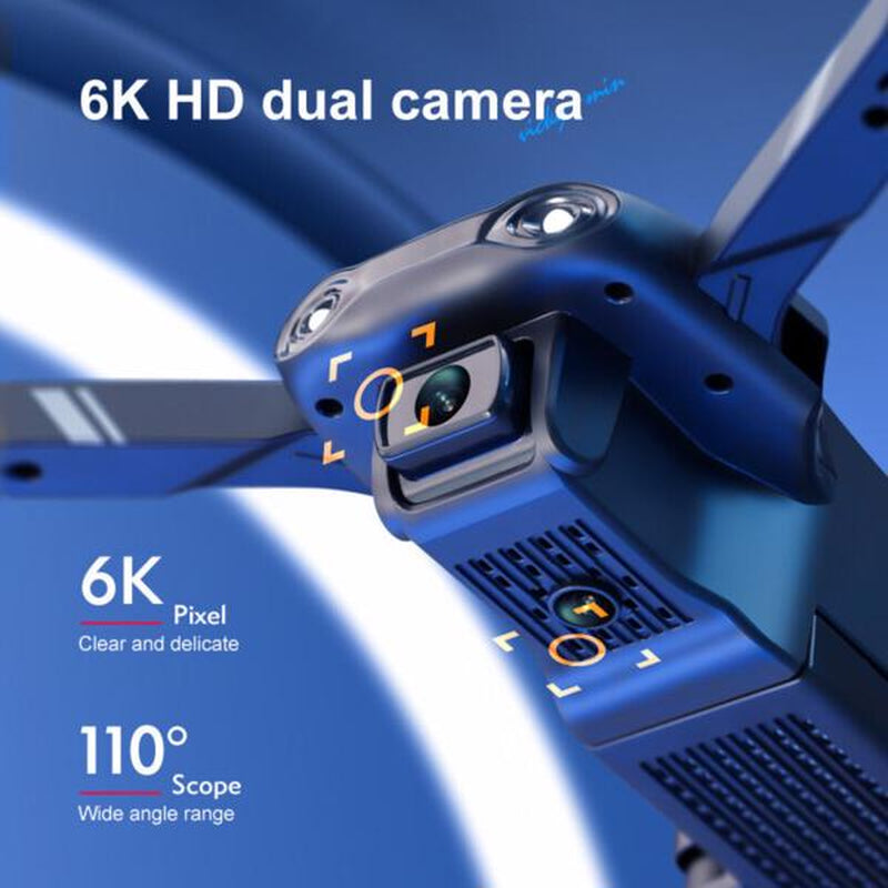 4DRC V13 Remote Control Drone 6K High-Definition Dual Camera Wifi FPV Foldable Quadcopter Camera Drone, 2 Batteries, Logistics Randomly Sent by UPS, USPS, FEDEX