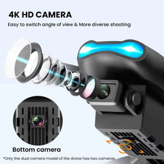 KBDFA E99Pro Drone 4K HD Dual Camera Wifi FPV Quadcopter Obstacle Avoidance Aerial Photography Professional
