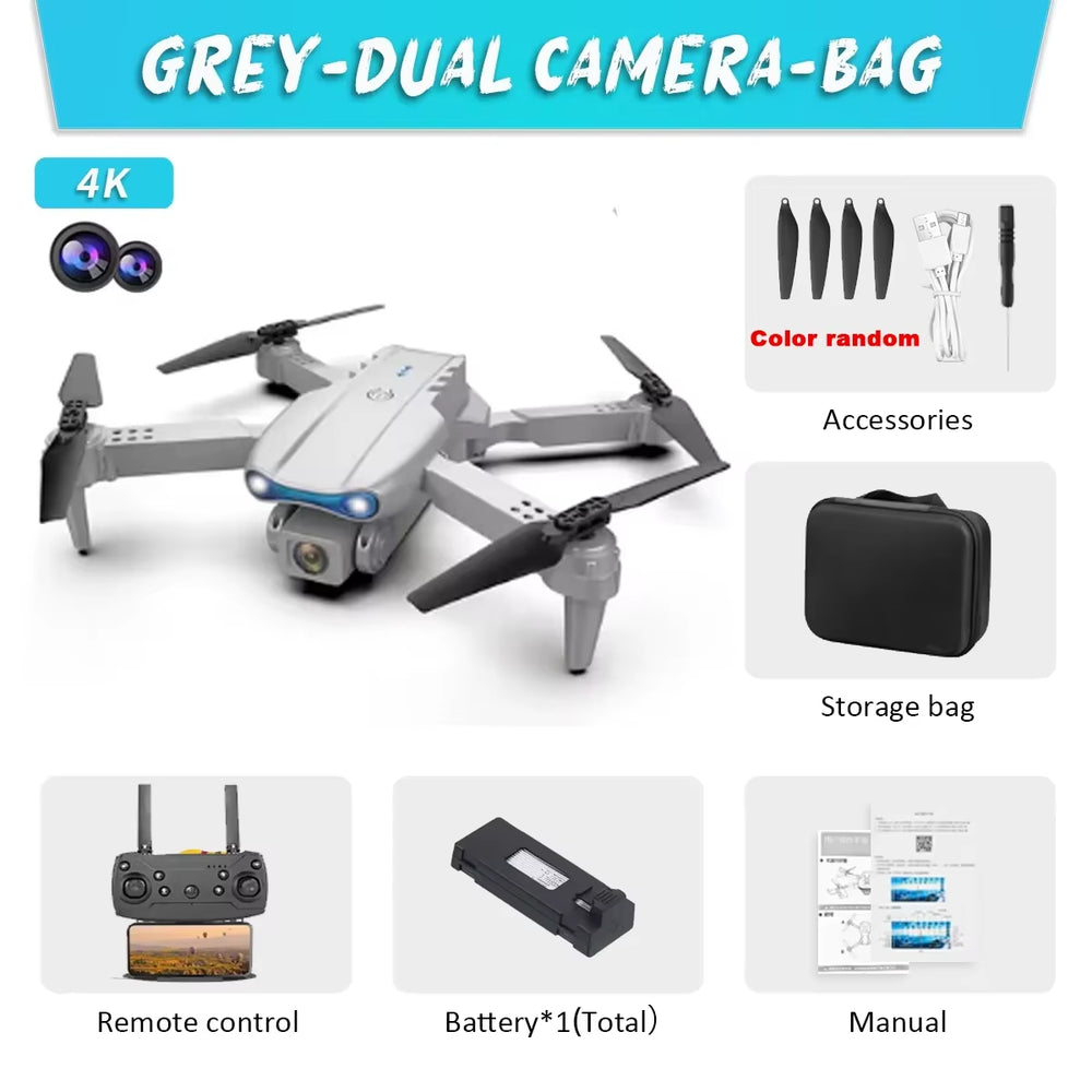 Professional HD E99Pro Drone 4K Dual WIFI Fpv Quadcopter Aircraft with Obstacle Avoidance for Aerial Photography Drone Camera