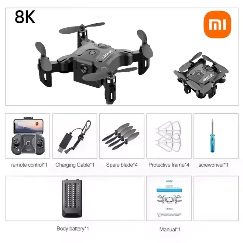 Xiaomi V2 New Mini Drone Professional 8K HD Camera WIFI FPV Air Pressure Altitude Hold Foldable Quadcopter Rc Drone Toys 2025