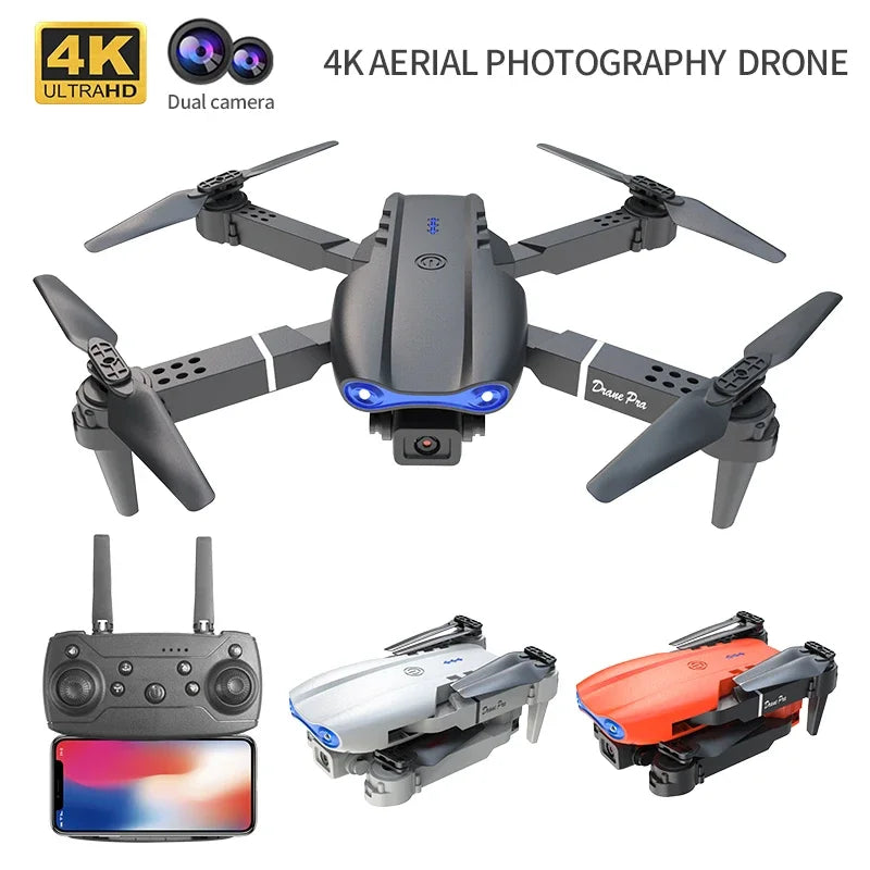 ​Foldable Mini E99Pro RC Helicopter with 5G Wifi FPV 4K Dual HD Camera Height Hold Wide Angle Professional Drone