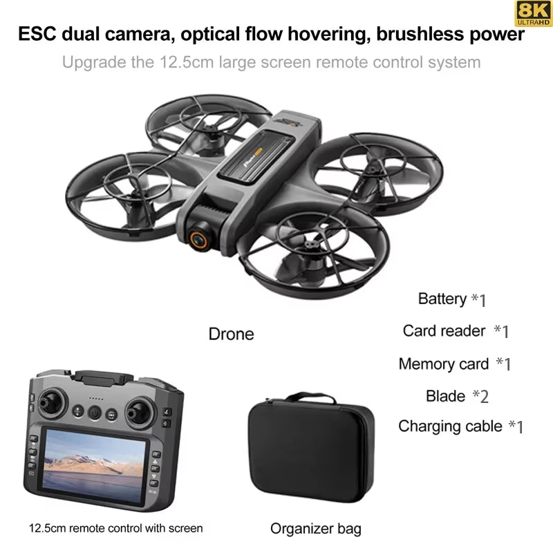 NEW S156 Mini Drone Wifi FPV 8K HD Professional Dual Camera Intelligence Obstacle Avoidance 2.4G Brushless Quadcopter Toys Gift