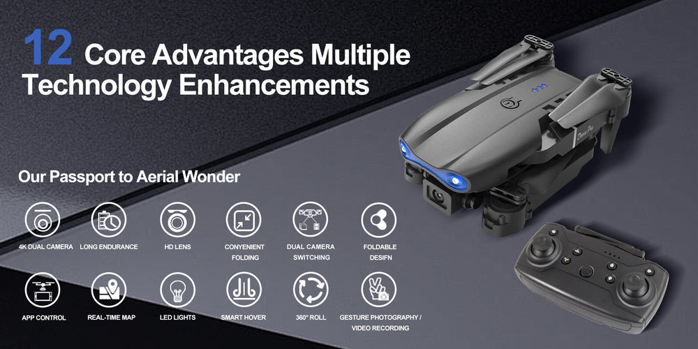 5G 4K GPS Drone Pro with HD Dual Camera Drones Wifi FPV Foldable RC Quadcopter