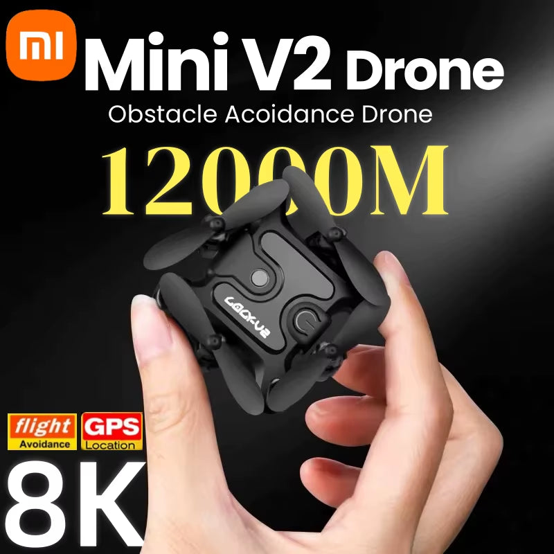 Xiaomi V2 New Mini Drone Professional 8K HD Camera WIFI FPV Air Pressure Altitude Hold Foldable Quadcopter Rc Drone Toys 2025
